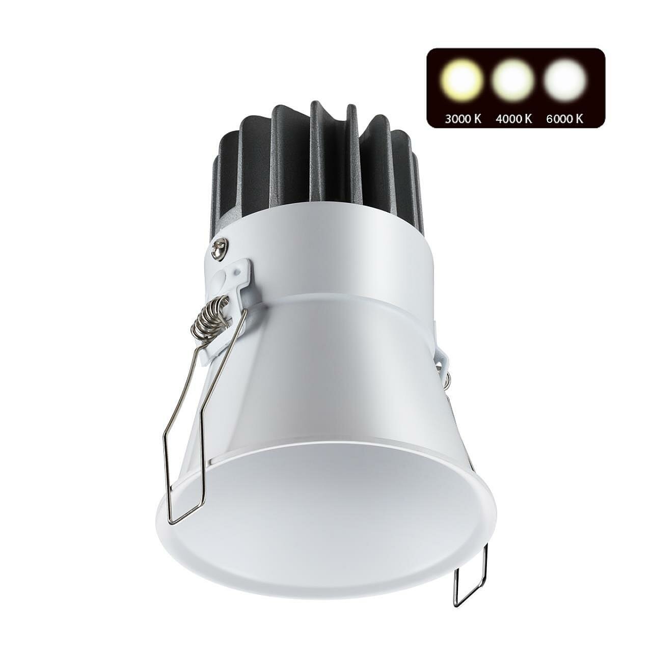 Встраиваемый светильник Novotech Lang 358908, LED, 12Вт, кол-во ламп:1шт., Белый