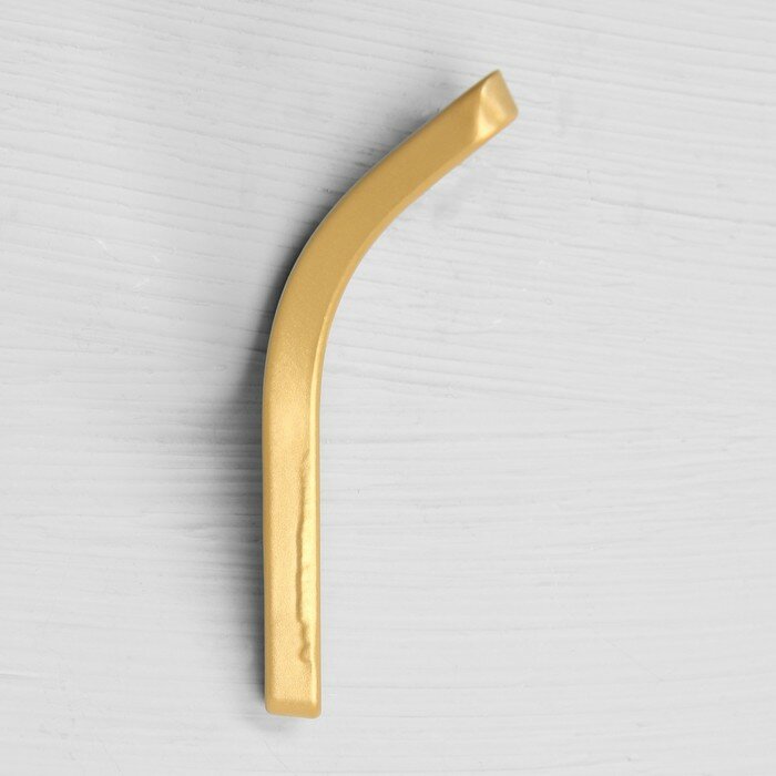 Крючок мебельный CAPPIO FOX, двухрожковый, цвет матовое золото - фотография № 4