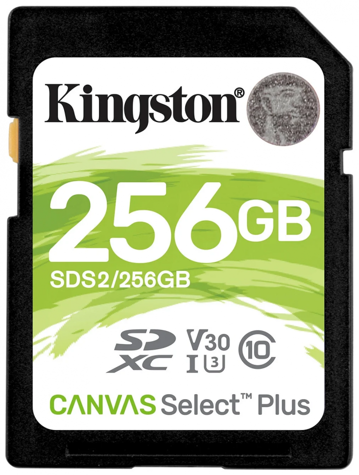 Карта памяти Kingston SDS2 256 GB, чтение: 100 MB/s, запись: 85 MB/s