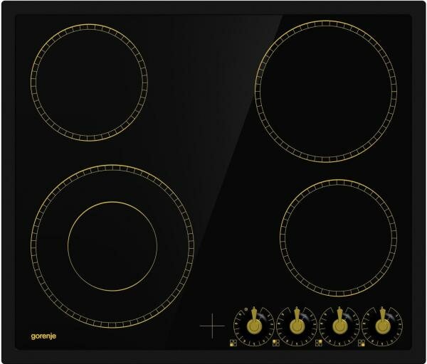 Электрическая варочная панель Gorenje EC 642 CLB, с рамкой, цвет панели черный, цвет рамки черный