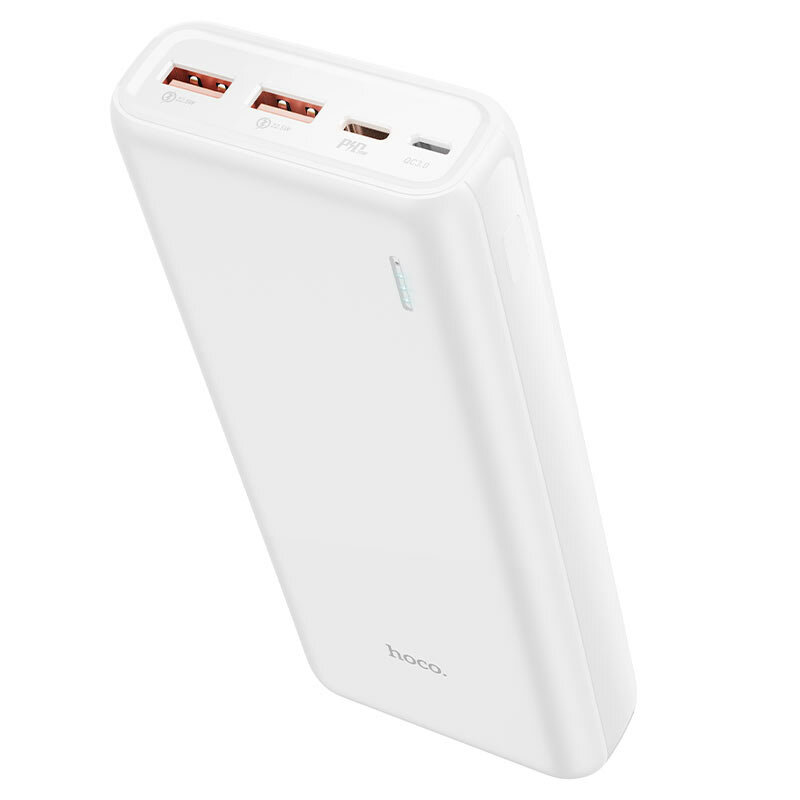 Внешний аккумулятор HOCO J80A 20000mAh, 20W/2 USB 3.0/Micro/Type-C (белый)
