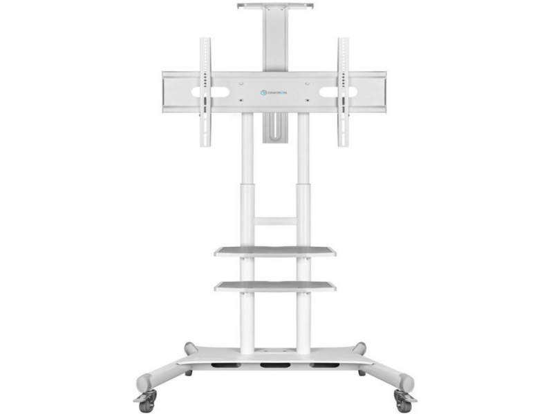 Мобильная стойка на 1 тв мобильная стойка на 1 тв/ 55-80" от 200х200 до 800х500, макс нагр 90,9кг, портретная/альбомная ориентация, высота 1050-1650мм, белая