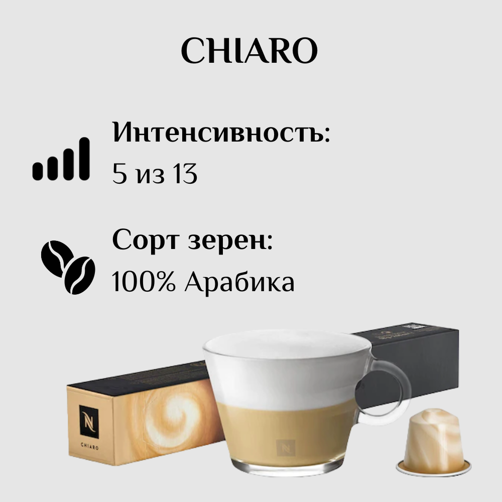Капсулы для кофемашины Nespresso Original CHIARO 100 штук - фотография № 3