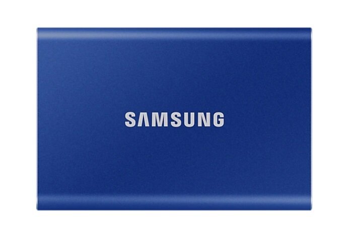 500 ГБ Внешний портативный твердотельный SSD накопитель Samsung T7 (MU-PC500H/WW) USB 3.2 Gen2, синий