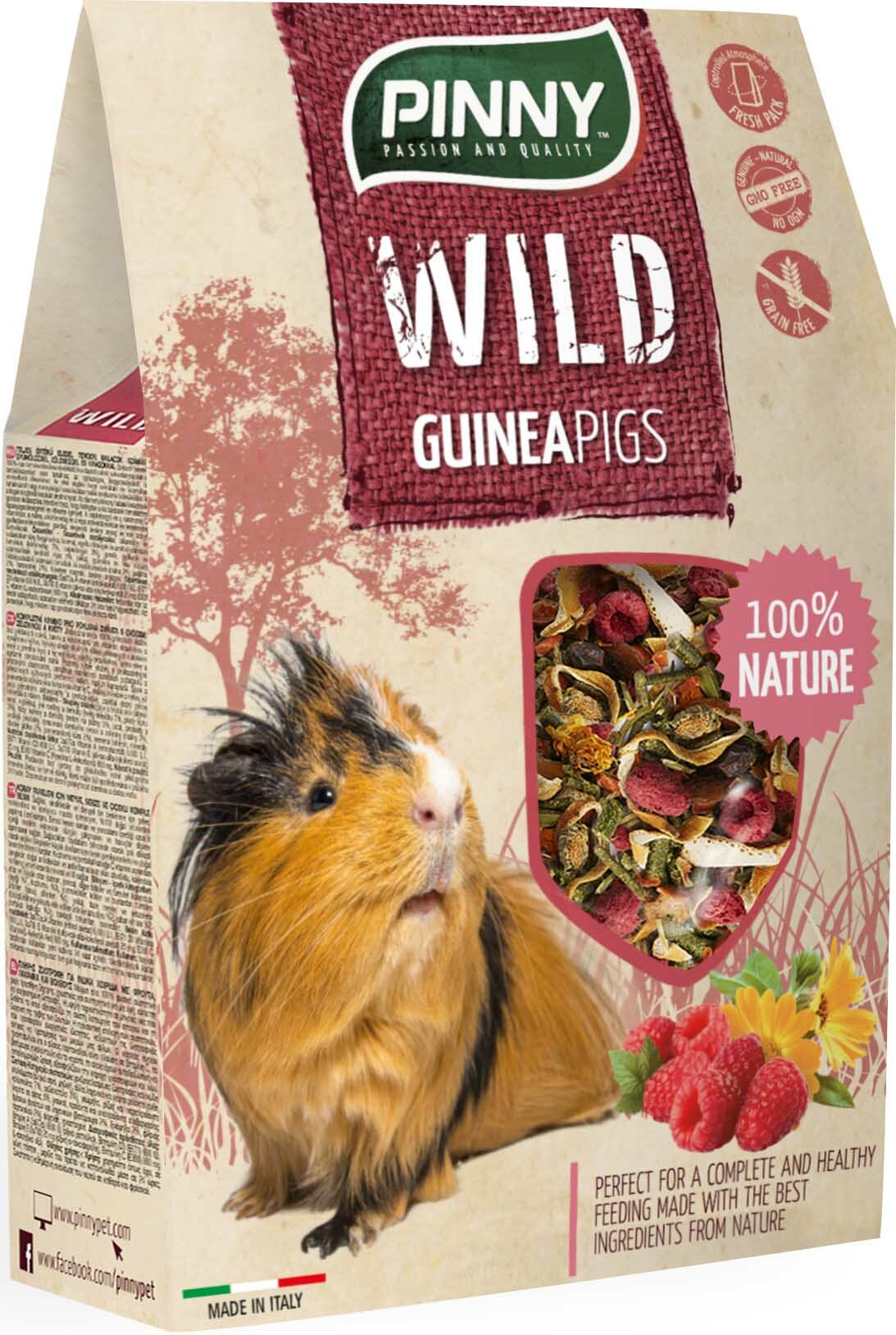 Корм Pinny Wild Menu Guinea Pigs для морских свинок, с фруктами, овощами и цветами, 600 г