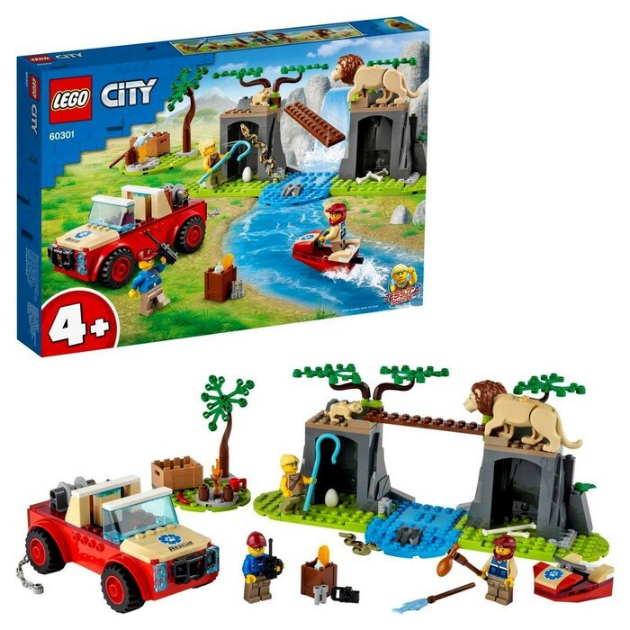 Lego Lego Конструктор Lego City «Спасательный внедорожник для зверей», 157 элементов