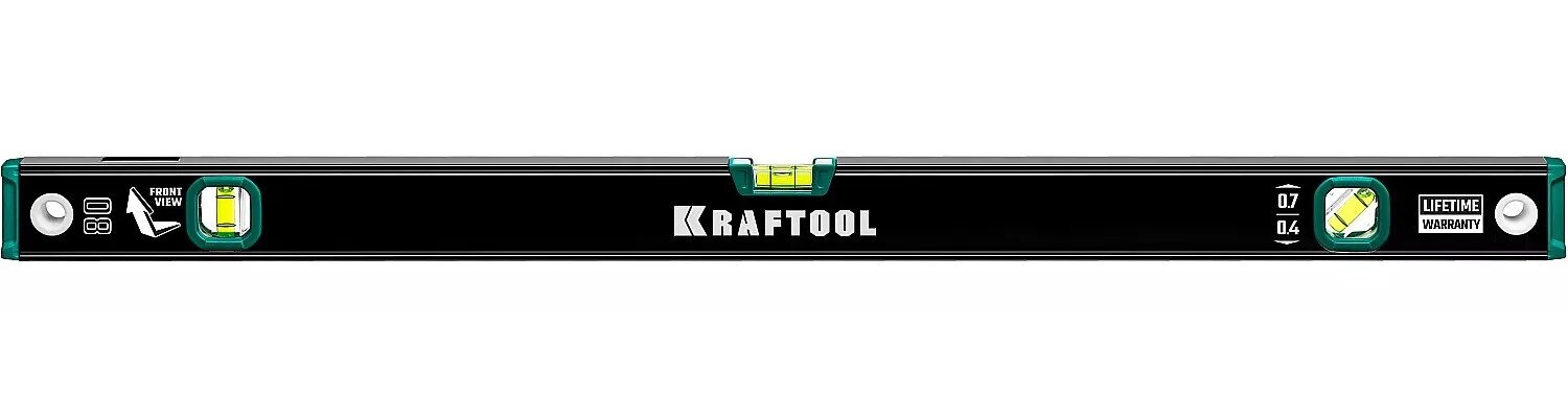 Уровень строительный Kraftool 800мм, 180/90/45, коробчатый, 3 глазка, зеркальный, фрезерованный