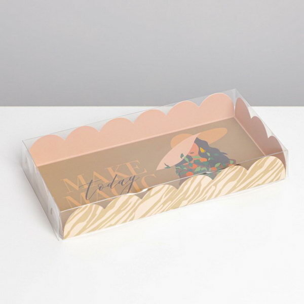 Коробка для кондитерских изделий с PVC крышкой 