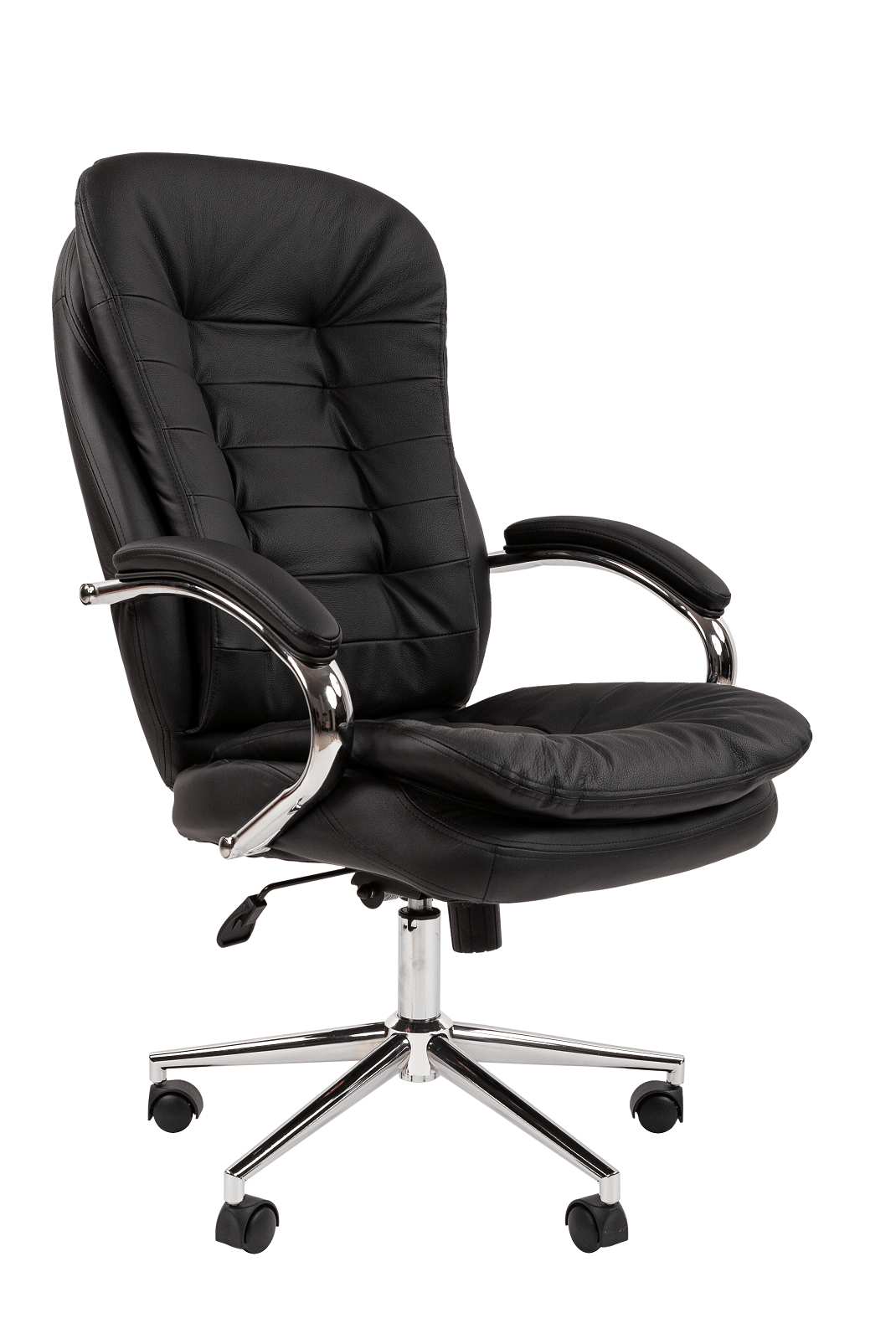 Компьютерное кресло для руководителя Chairman 795 Натуральная кожа черного цвета