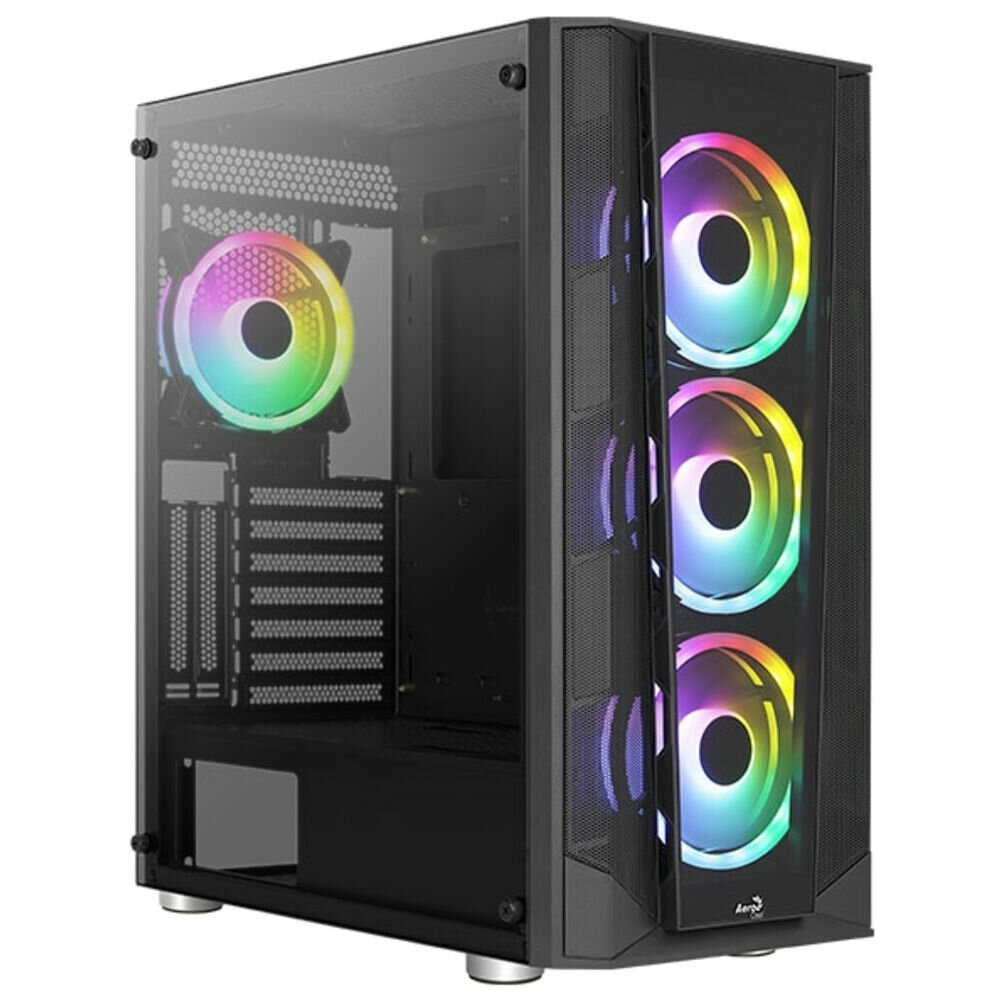 Корпус ATX Miditower AeroCool PRISM-G-BK-v2 Black