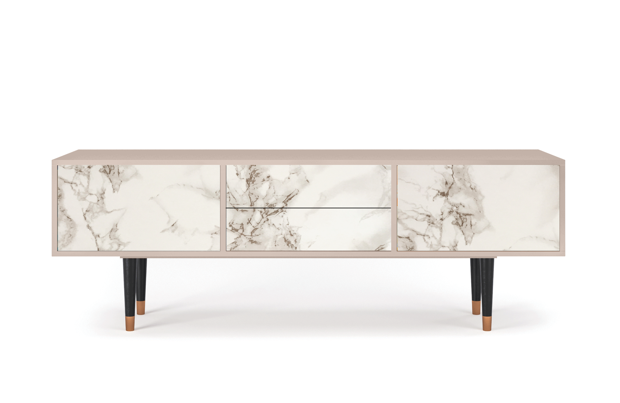 ТВ-Тумба - STORYZ - T4 Milk Marble, 170 x 59 x 48 см, Бежевый - фотография № 2