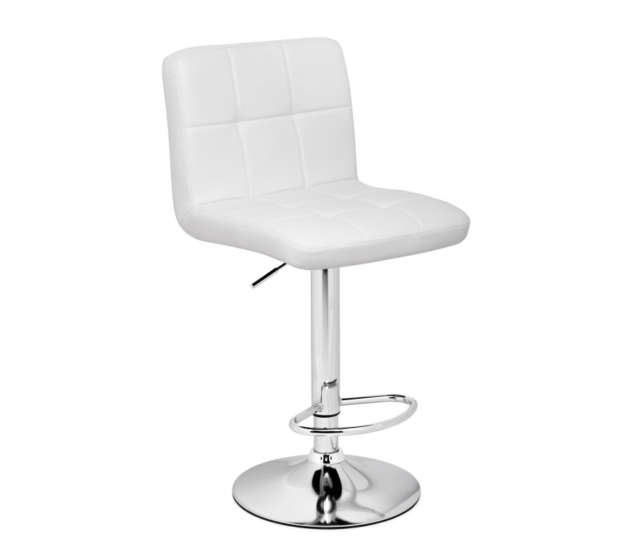 Барный стул Woodville Paskal white / chrome