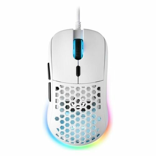 Мышь SHARKOON Light2 180, игровая, оптическая, проводная, USB, белый [light2-180-white]