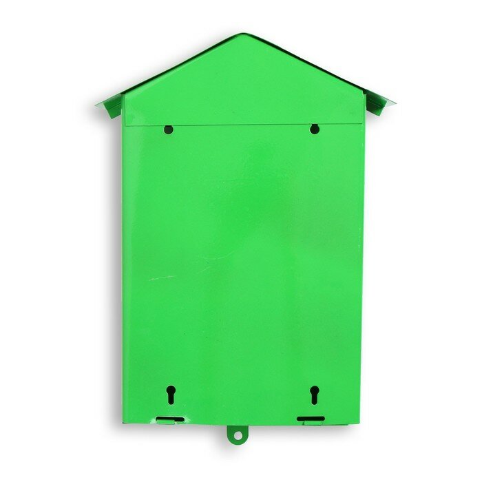 Ящик почтовый без замка (с петлёй), вертикальный, «Домик», зелёный - фотография № 6