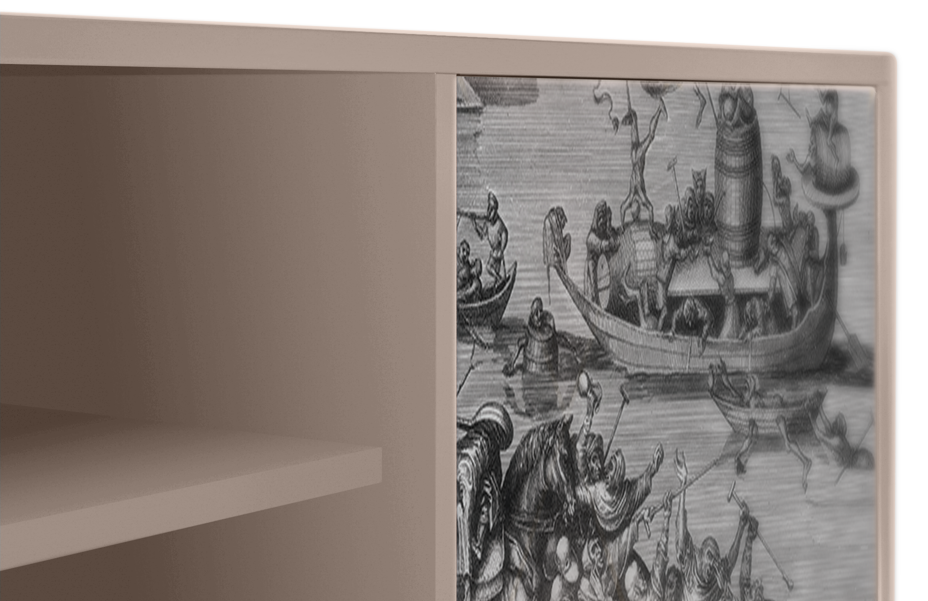 ТВ-Тумба - STORYZ - T2 Saint Martin With His Horse in a Ship by Pieter Breugel, 170 x 69 x 48 см, Бежевый - фотография № 5