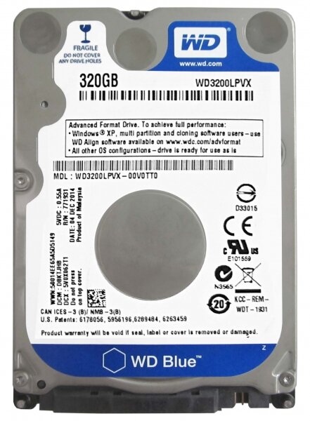 Жесткий диск Western Digital WD Blue 320 ГБ WD3200LPVX