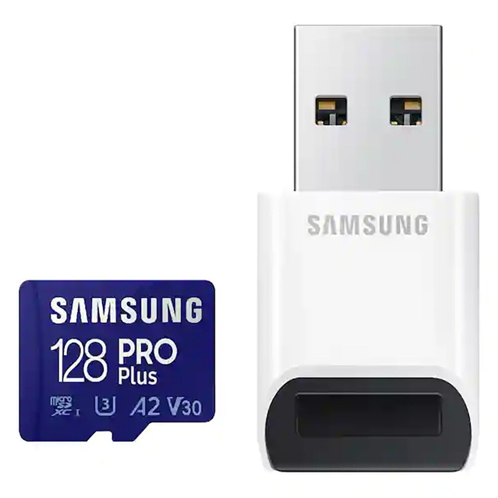 Samsung PRO Plus microSDXC 128GB с картридером (MB-MD128KB)