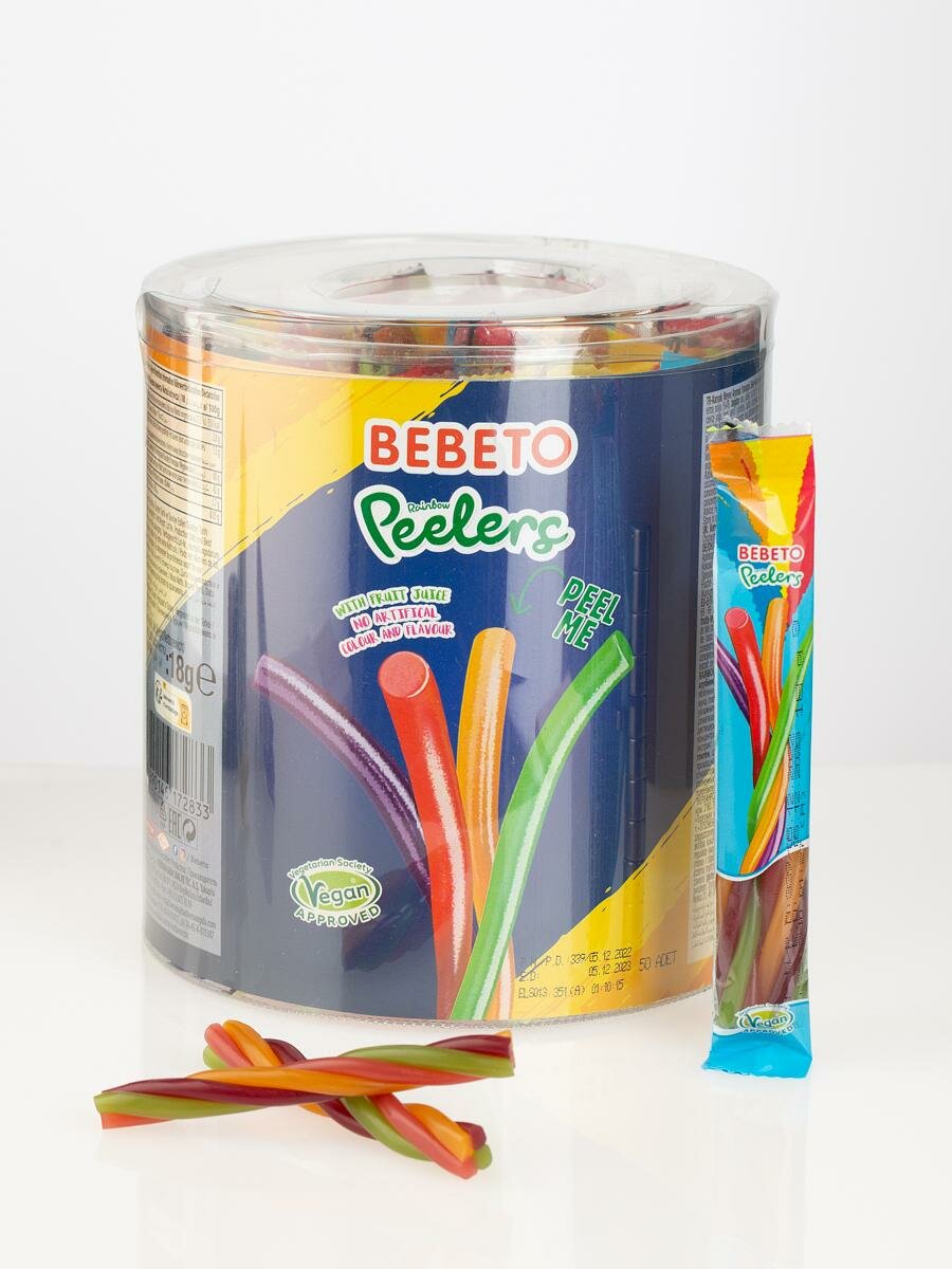 Мармелад жевательный Bebeto Rainbow Peelers пл/б 900г (18г х 50) Турция