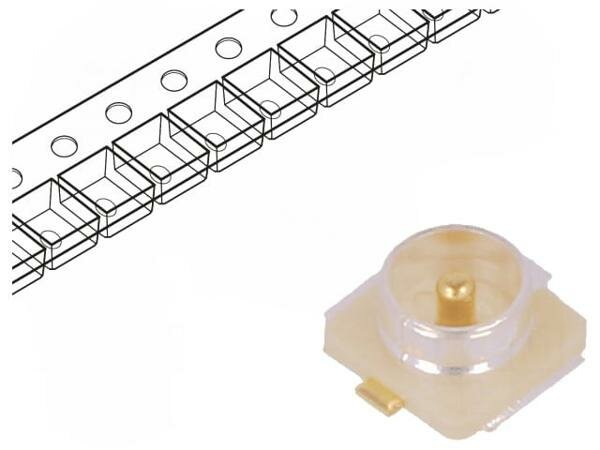 Разъем HIROSE U.FL-R-SMT-1[10] Разъем коаксиальный (РЧ) гнездо прямой 50 Ом 1шт