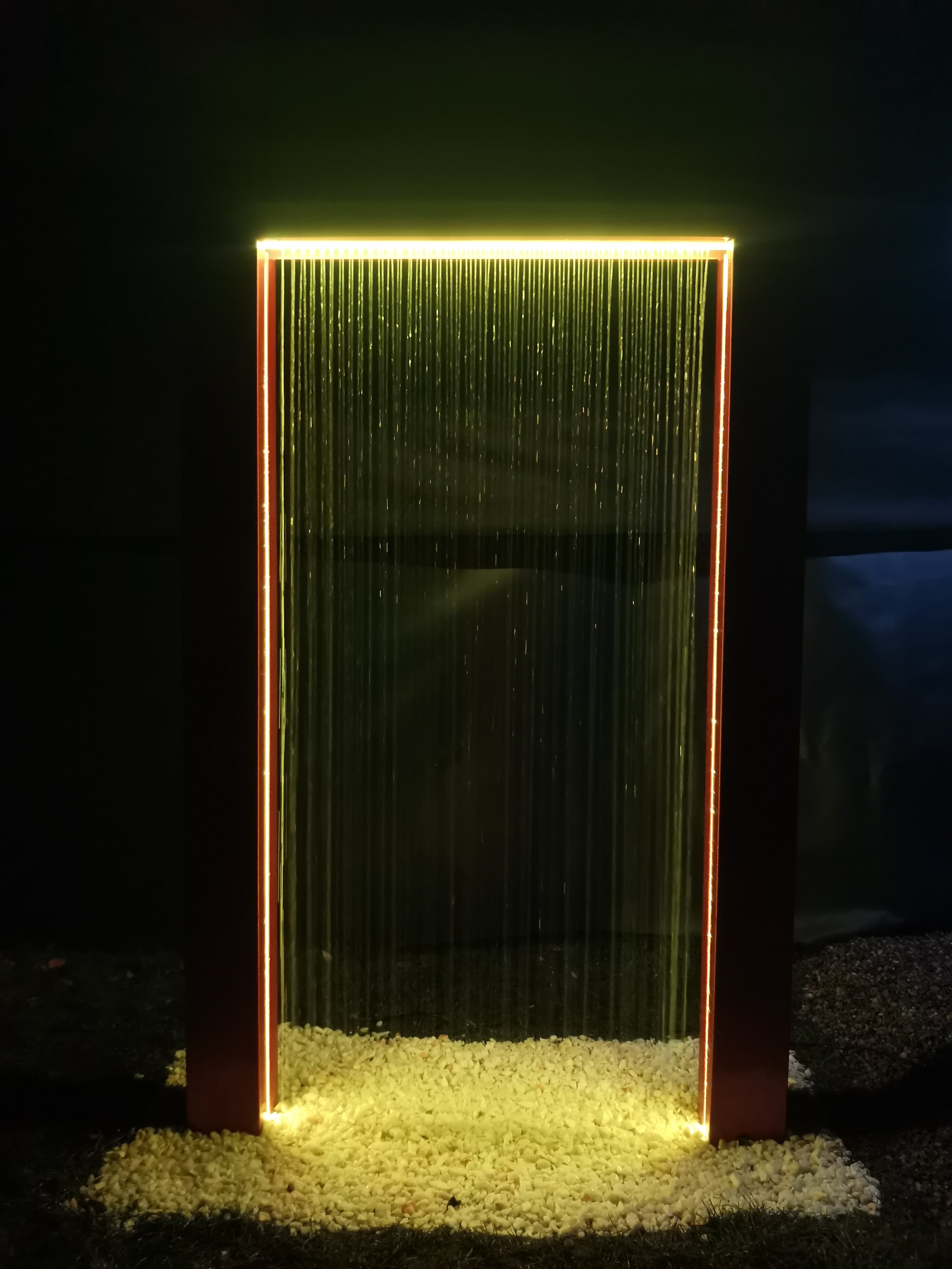 Садовый Водопад "Палаус 2.0" / Элемент ландшафтного дизайна / Уличный фонтан с LED подсветкой на пульте управления / цвет "Цунами" - фотография № 10