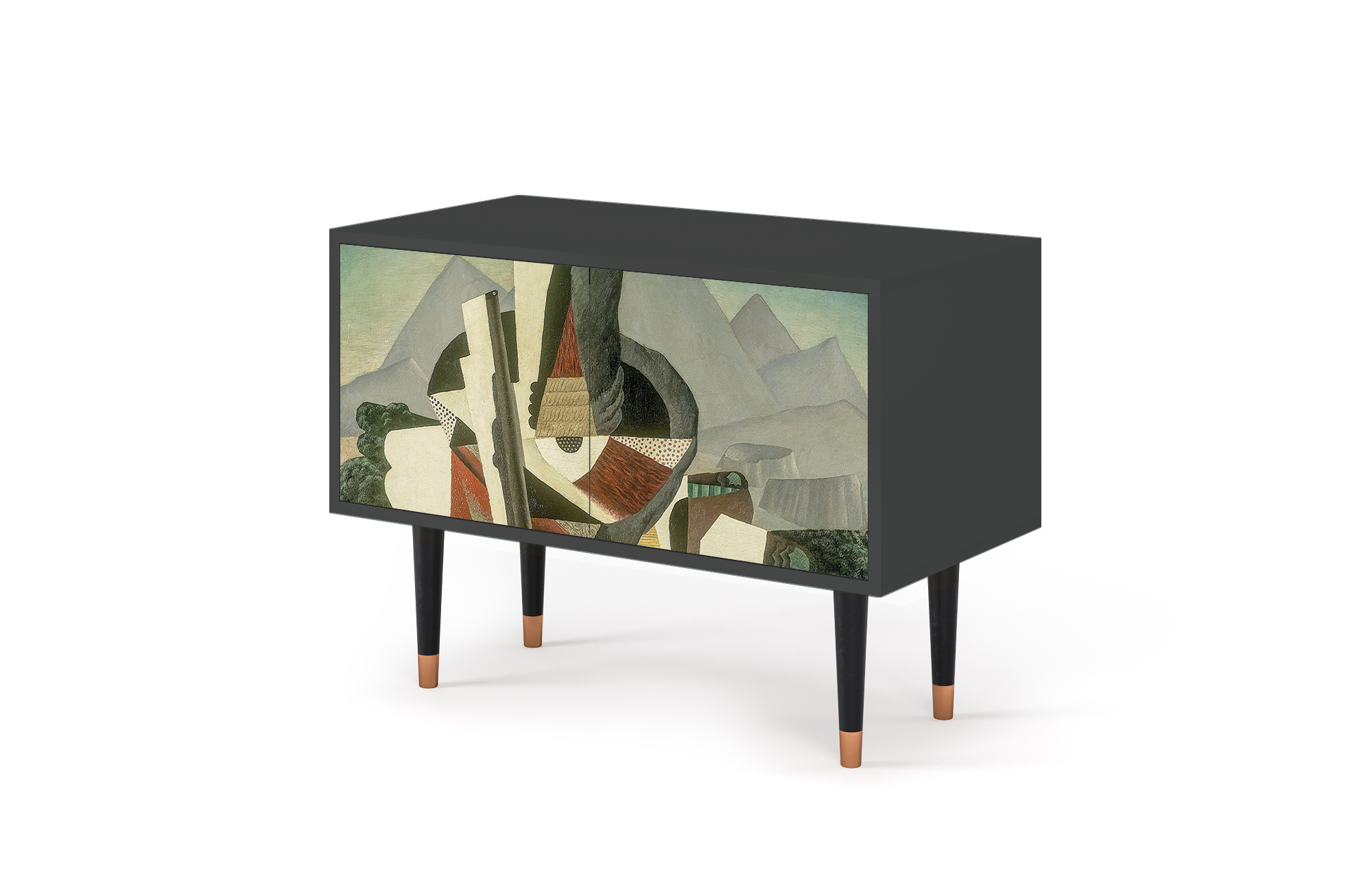 Комод - STORYZ - S1 The Cubist Paintings by Diego Rivera, 93 x 69 x 48 см, Антрацит - фотография № 3