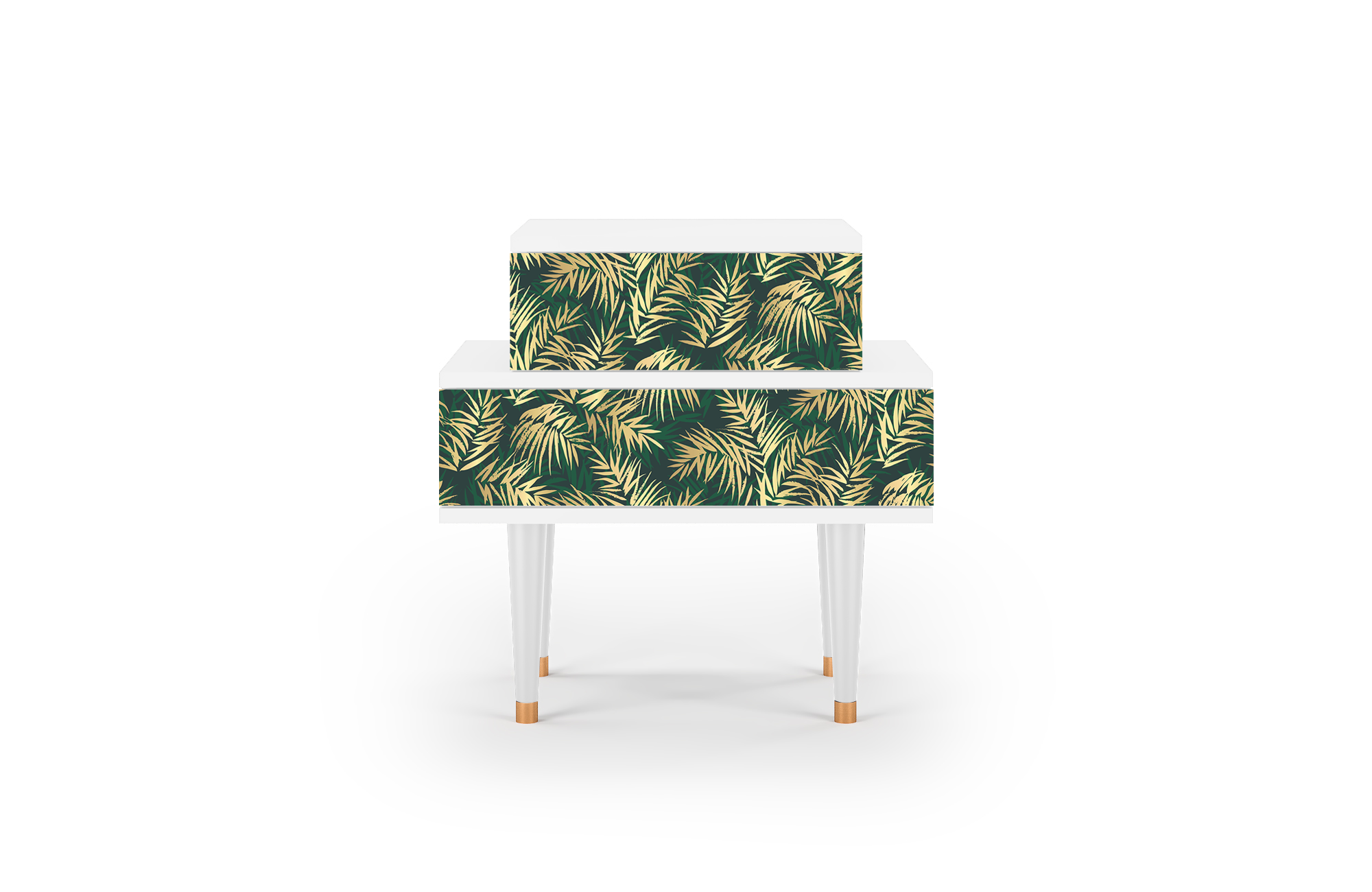 Прикроватная тумба - STORYZ - NS1 Sunny Palm Tree, 58 x 58 x 41 см, Белый - фотография № 2