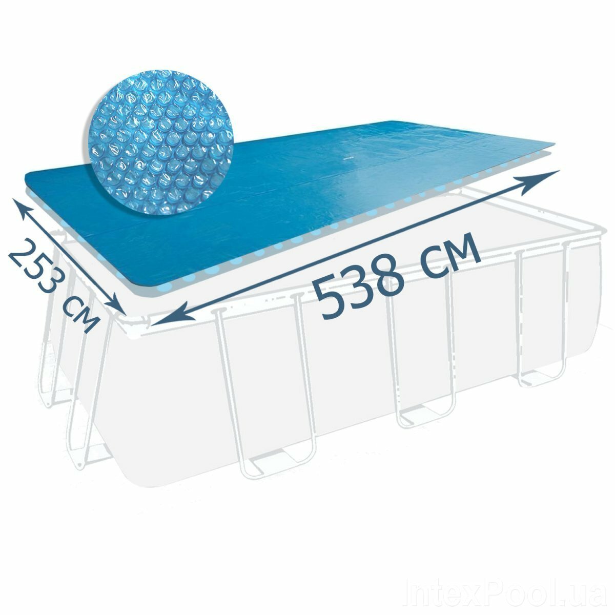 Покрывало для бассейнов Intex Solar Pool Cover 549х274 см 28016 - фотография № 2