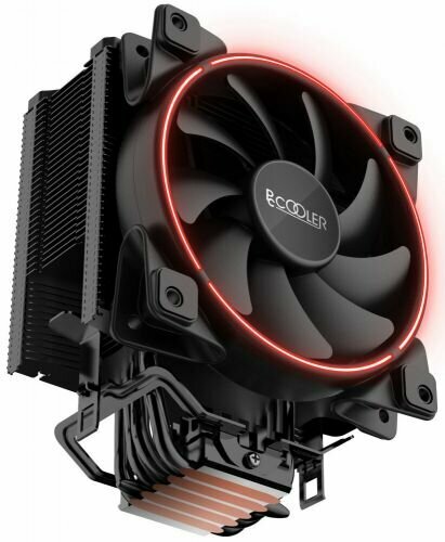  PCCooler GI-X6R S775/115X/AM2/AM3/AM4 (TDP 160W, - 120  PWM, Red LED FAN, 5   6, 1000-1800RPM, 26.5dBa, 65 CFM)