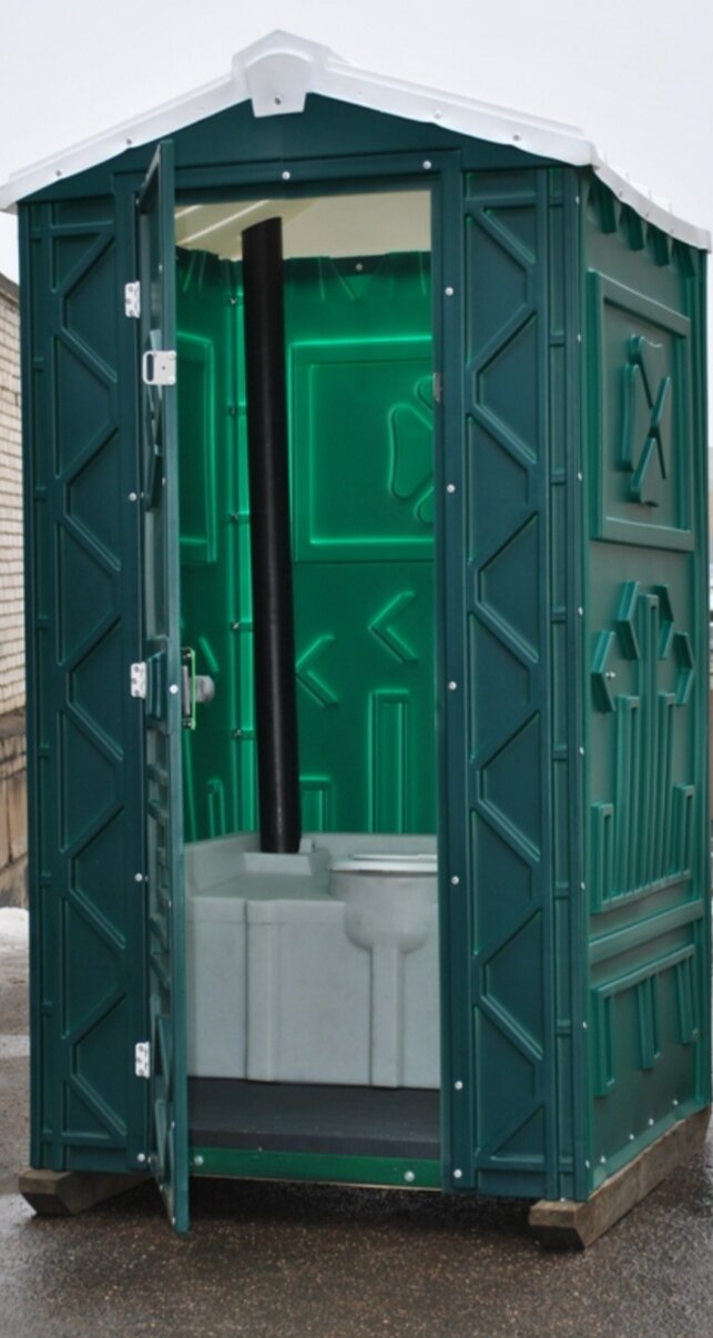 Туалетная кабина - биотуалет от производителя, цвет зеленый - фотография № 4