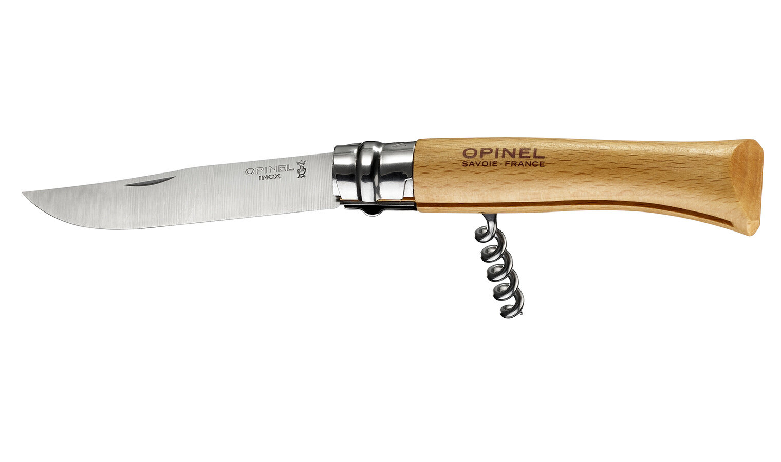 Складной нож Opinel 10 Vri со штопором, бук, 001410
