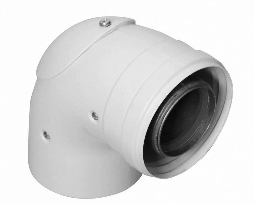 фото Инспектируемый коаксиальный отвод 90°, диам. 60/100 мм, KHG71410411