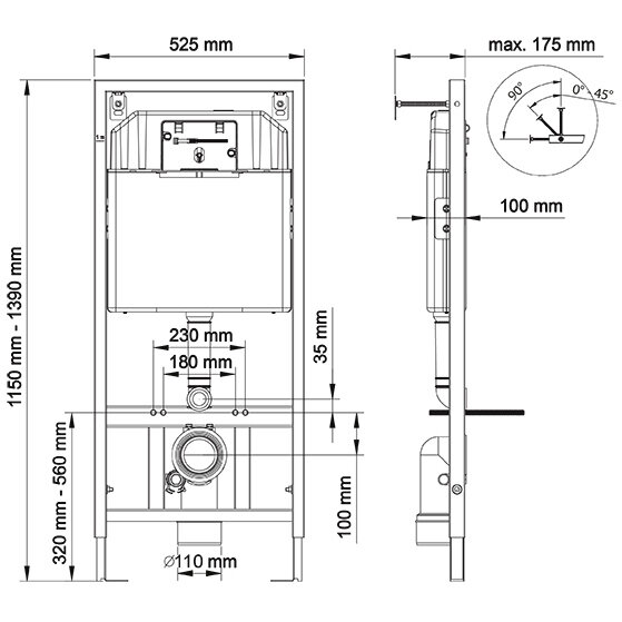 Инсталляция Berges Novum 525, кнопка D7, унитаз Mascon Rimless, сиденье дюропласт Toma Slim SO (043214) - фотография № 2