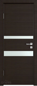 Дверь Модерн ДО-512 венге горизонтальный (стекло белое)
