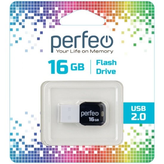 USB флешка PERFEO 16Gb M02 white USB 2.0