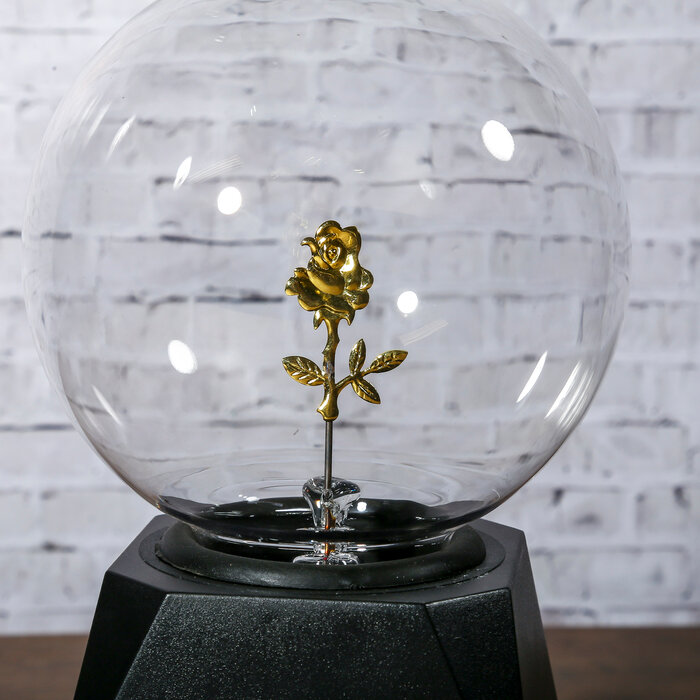 RISALUX Плазменный шар "Роза золотая" 21х14х10 см - фотография № 4