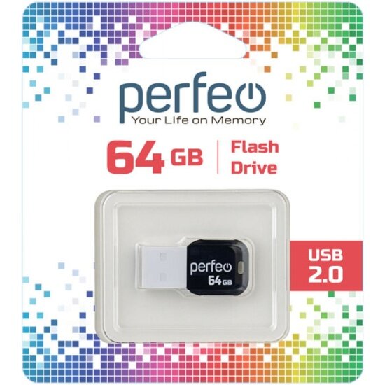 USB  PERFEO 64Gb M02 white USB 2.0