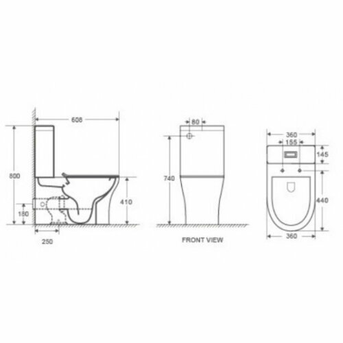 WeltWasser TELBACH 001 GL-WT Унитаз компакт белый глянец