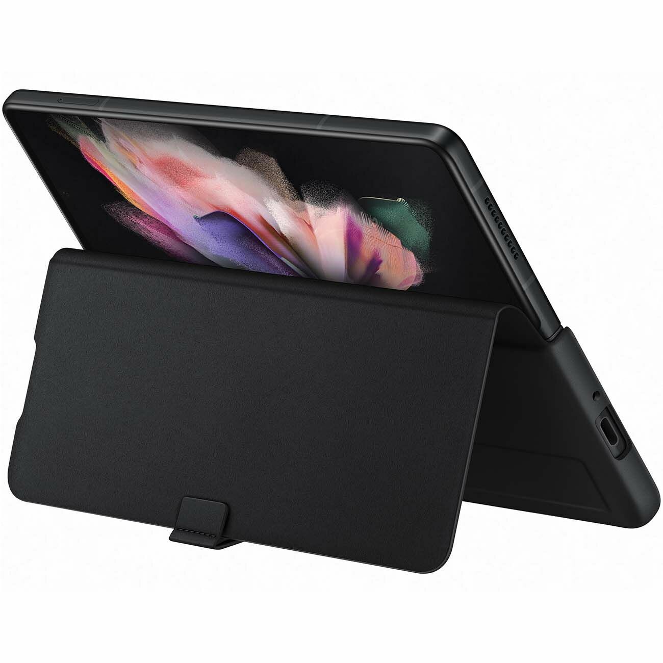 Чехол Samsung Galaxy Z Fold3 Leather Flip Cover Black