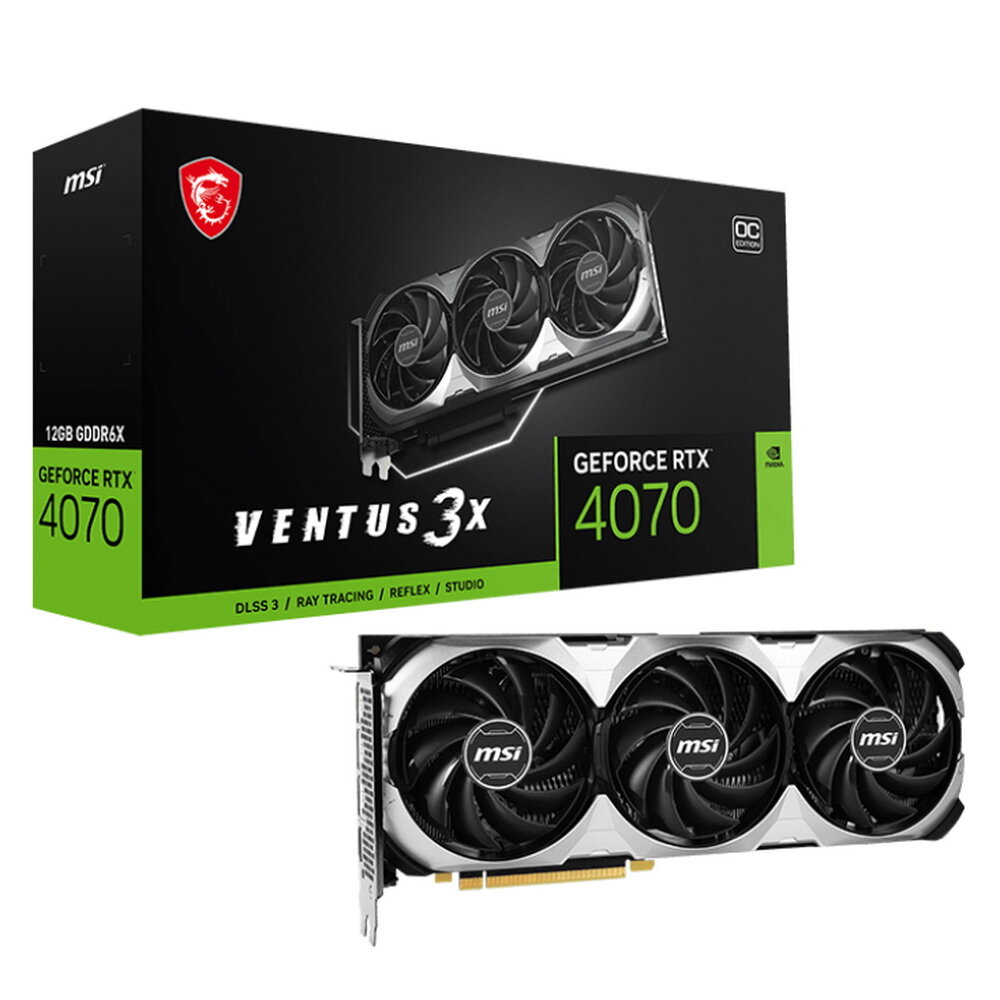 Видеокарта MSI PCIE16 RTX4070 12GB RTX 4070 Ventus 3X 12G OC