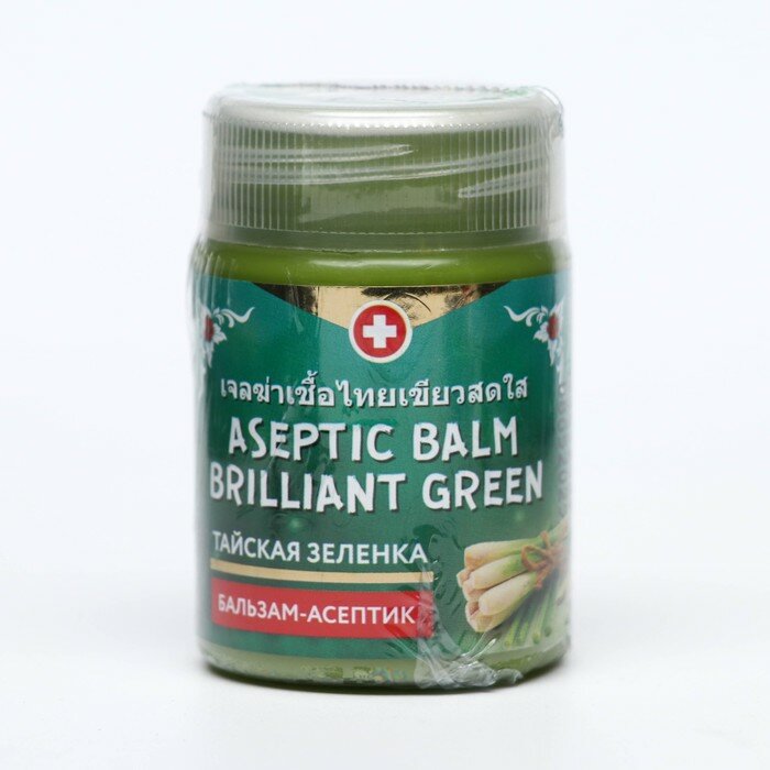Зеленка тайская Binturong Aseptic Balm Brilliant Green с экстрактом лемонграсса 50 г