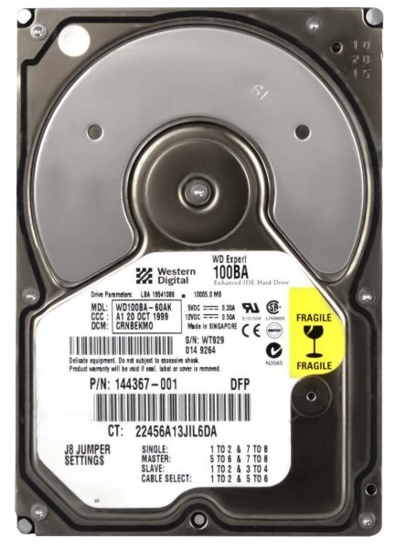 Жесткий диск Western Digital WD100BA 10Gb 7200 IDE 3.5" HDD