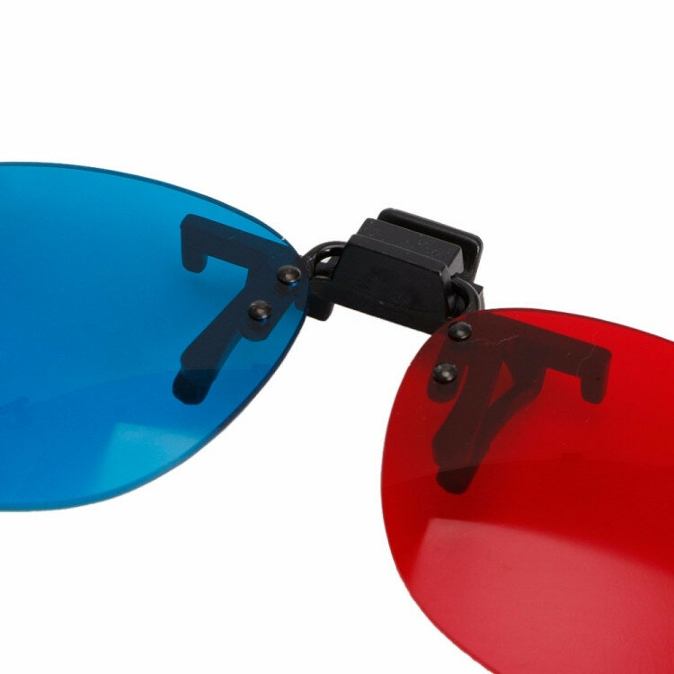 3D очки без оправы анаглифные красно-синие