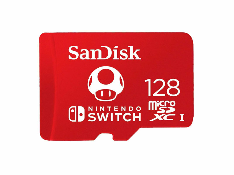 SanDisk Карта памяти microSDXC 128Gb для Nintendo Switch (SDSQXAO-128G-GNCZN), красный, 1 шт. - фото №1