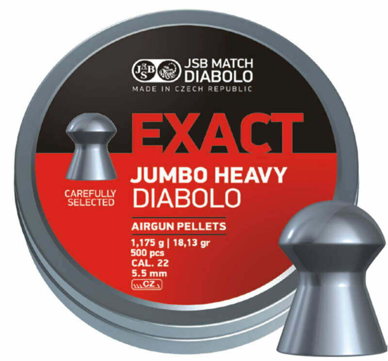 Пули для пневматики JSB Exact Jumbo Heavy Diabolo 5,52мм 1,175г (500шт)