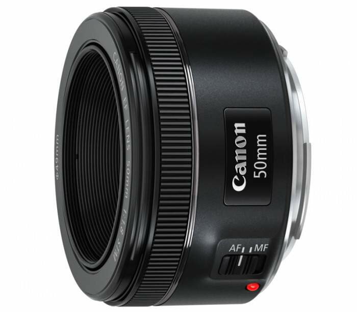 Объектив Canon EF 50 mm f1.8 STM с блендой