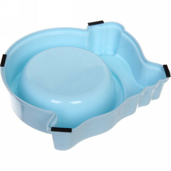 Миска пластиковая с металлической чашкой «Колор-Улитка» 20,5*5см цвет нежно-голубой - фотография № 4