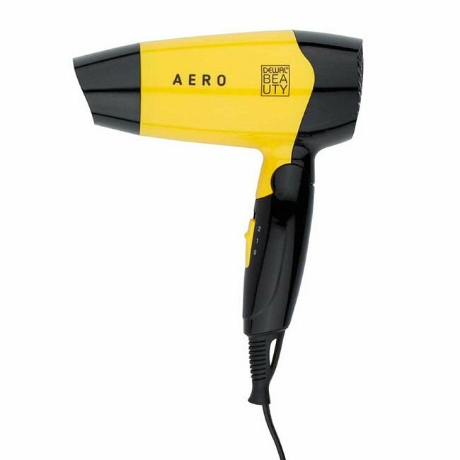 Фен для волос дорожный Aero Yellow HD1002-Yellow, жёлтый, 1400 Вт. Dewal Beauty