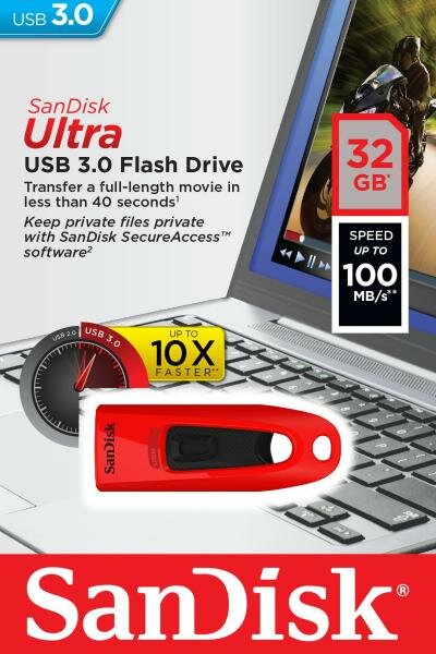  USB 32Gb SanDisk Ultra SDCZ48-032G-U46R 