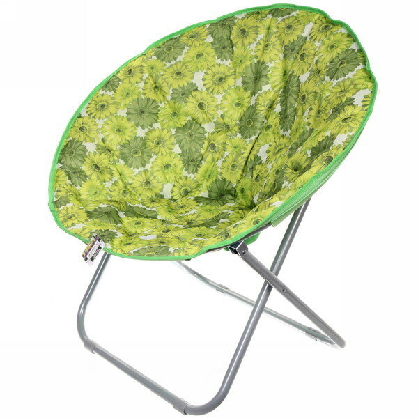 Кресло 80*80*80см «Луна» складное, зеленые маргаритки ДоброСад - фотография № 2