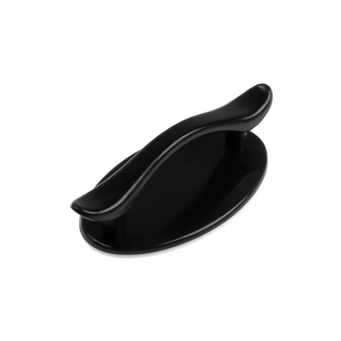 Ручка мебельная самоклеющаяся CAPPIO, L=92 мм, пластик, цвет черный - фотография № 1